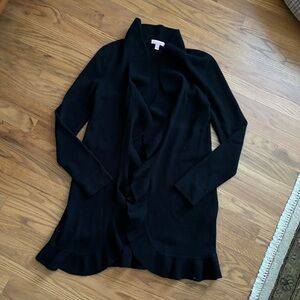 Lilly Pulitzer Black Long Open Cardigan - XS